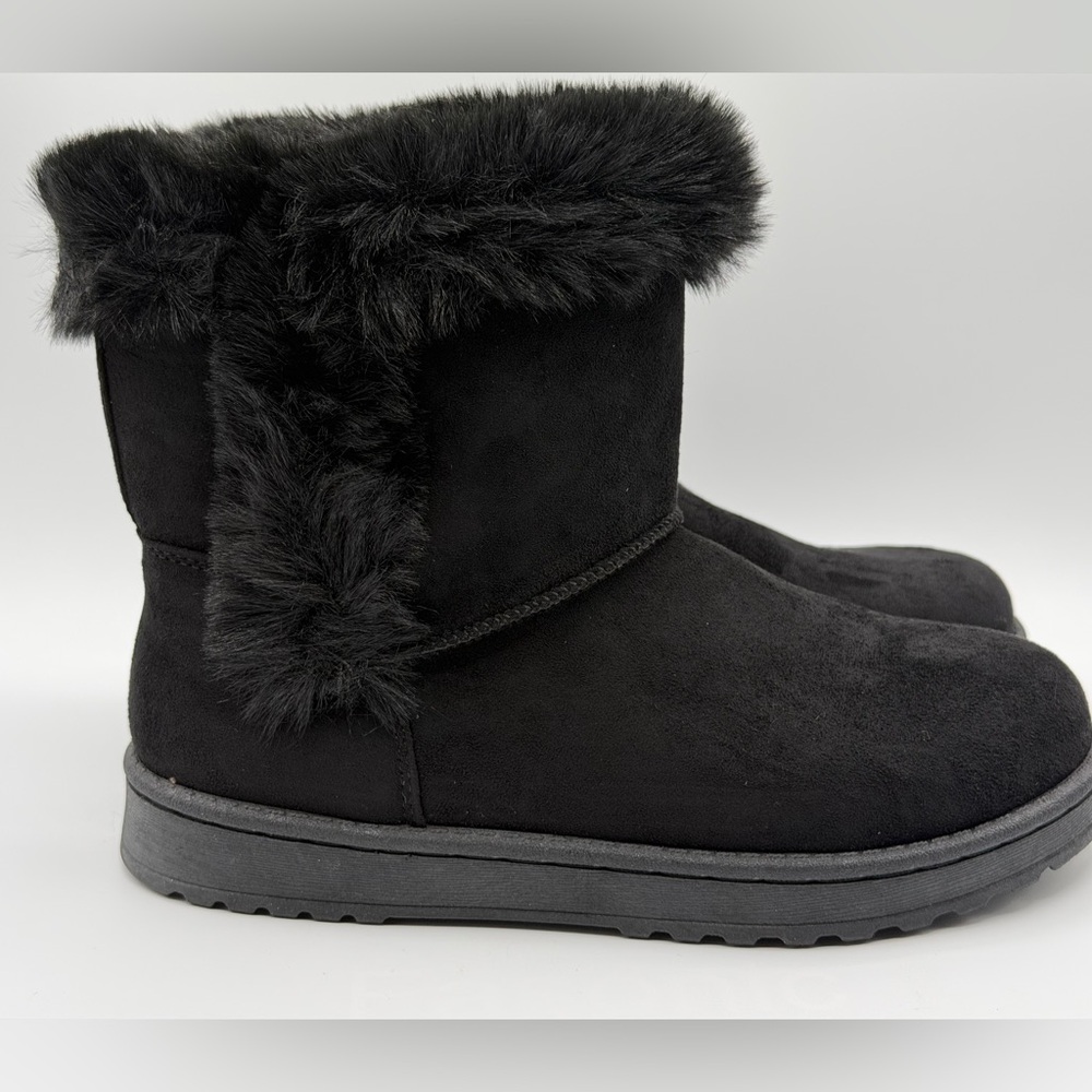 Brand New Women's SO Paulina Black Faux Fur-Lined Winter Boots Size 8.5 - Picture 7 of 15